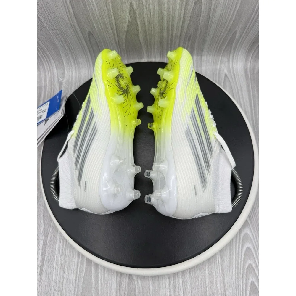 Adidas F50 Sparkfusion Club FG/AG Womens 8.5 White Yellow Soccer Cleats JP8350